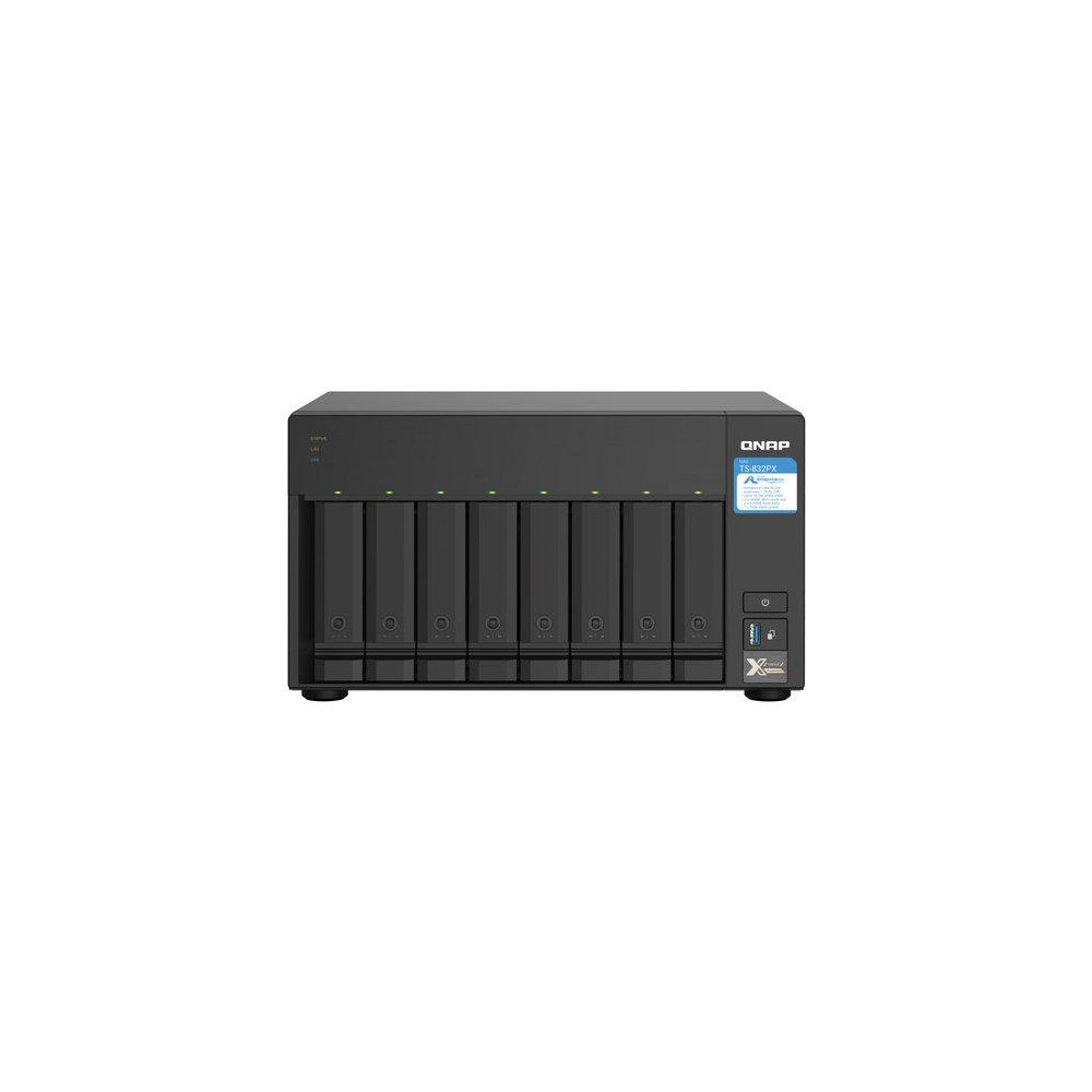 NAS TOWER QNAP TS-832PX-4G 8HDD 3,5"/2,5" NOHD 2P 10GbE SFP+ 2P 2.5GbE 3P USB3.2 4GB DDR4 4CORE AL-324 1.7GHZ