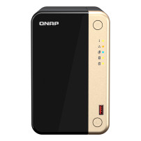 QNAP TS-264 NAS Tower Intel® Celeron® N5095 8 GB 0 TB QNAP QTS Nero, Oro