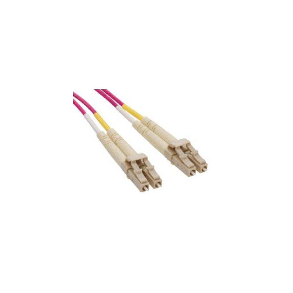 Bretella di connessione e permutazione a 2 fibre ottiche MULTIMODALI OM4 connett. LC/SC DUPLEX 2m guaina esterna LSZH IEC60332-1
