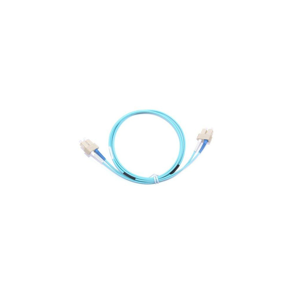 Bretella di connessione e permutazione a 2 fibre ottiche MULTIMODALI OM3 connett. SC-SC DUPLEX 2m guaina esterna LSZH IEC60332-1
