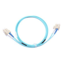 Bretella di connessione e permutazione a 2 fibre ottiche MULTIMODALI OM3 connett. SC-SC DUPLEX 5m guaina esterna LSZH IEC60332-1