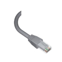 Cat 6 24 AWG U/UTP Stranded 4 Pair RJ45 - RJ45 Blade Patch Cord Grey LSF/OH IEC 332.1 Sheathed Cable with Grey Boots 5 mt