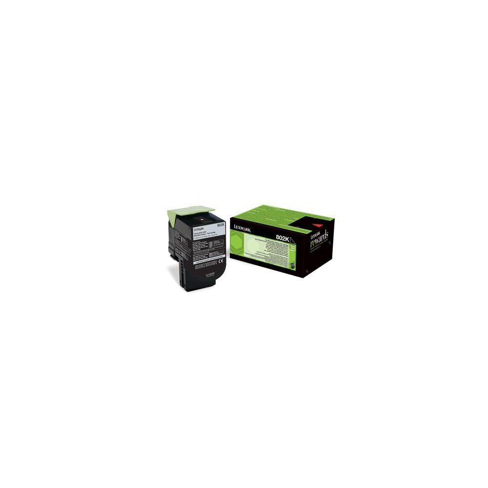 ORIGINAL Lexmark toner nero 802K 80C20K0 ~1000 Seiten cartuccia di stampa riutilizzabile
