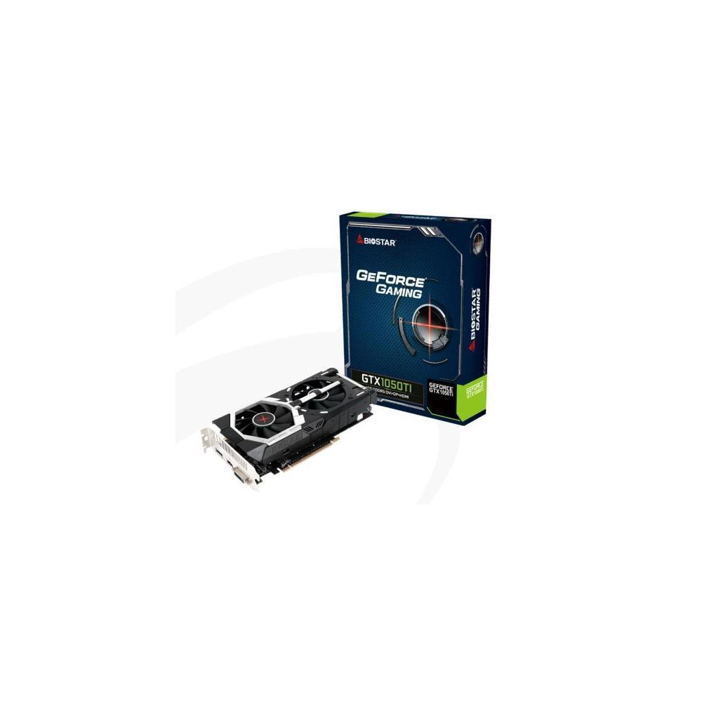 SVGA BIOSTAR NVIDIA  GTX1050Ti-4GB ATX 4GB GDDR5 128Bit DUAL FAN DVI+HDMI+DP PCI-E 3.0