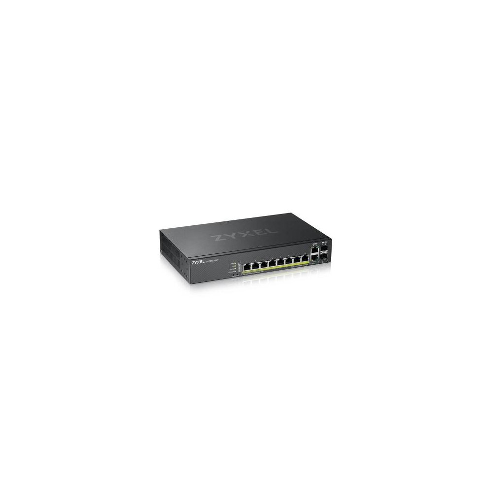 SWITCH ZYXEL GS2220-10HP-EU0101F 8P Gigabit POE (fino a 180W)+2P (RJ-45/SFP) , IPv6, VLAN, Desktop/Rack Managed Layer 3 Lite