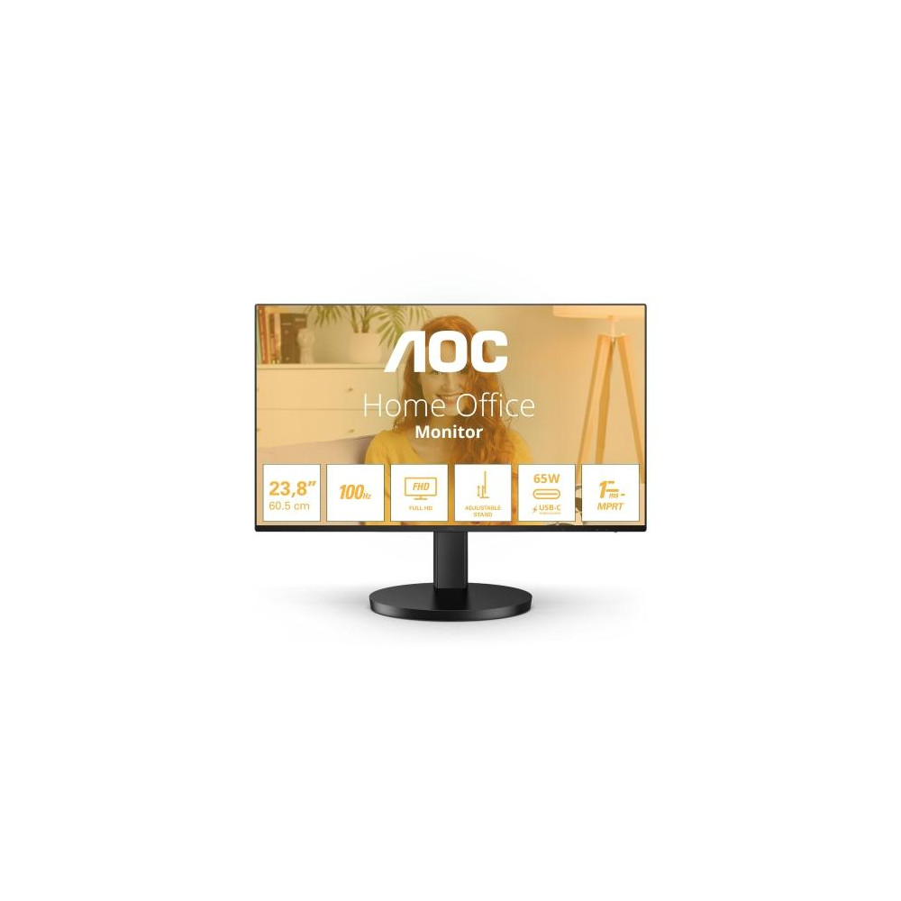MONITOR AOC LED 23.8'' Wide 24B3CF2 IPS 1920x1080 4ms 250cd/mq 1.300:1 (20.000.000:1) 2x2W MM Reg.H HDMI USB-C docking
