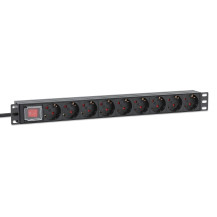Intellinet 715133 unità di distribuzione dell'energia (PDU) 9 presa(e) AC 1U Nero