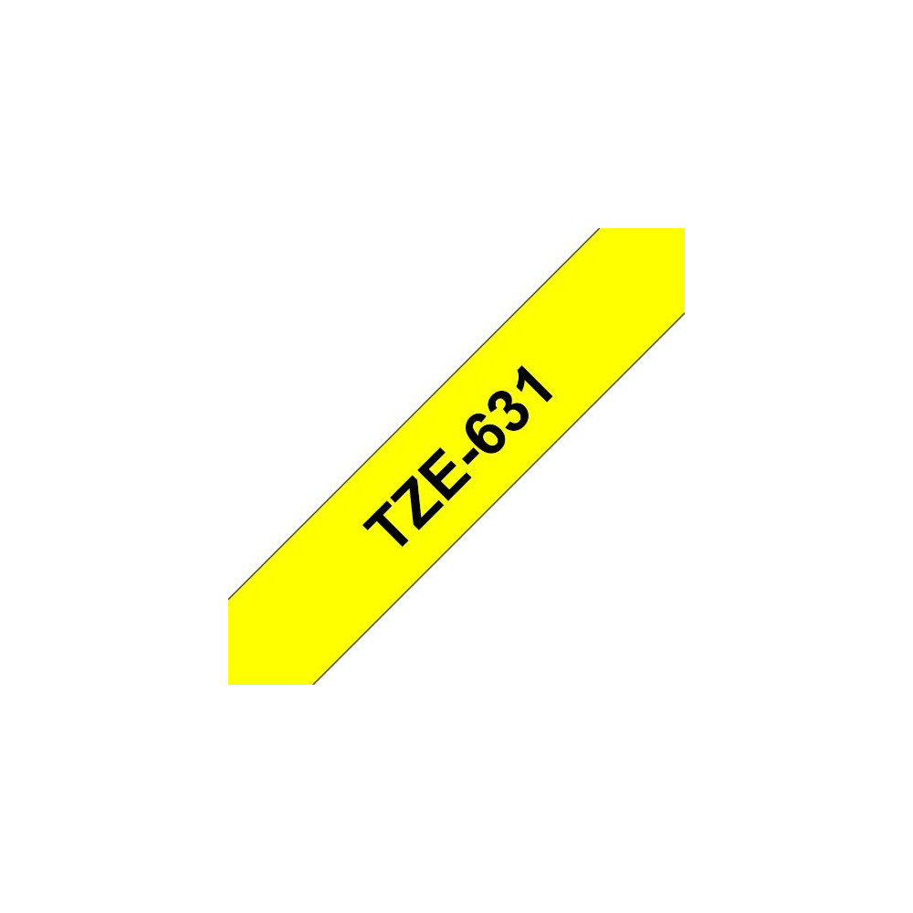 NASTRO BROTHER TZE631 Laminato da 12 mm (8 m) Nero/Giallo