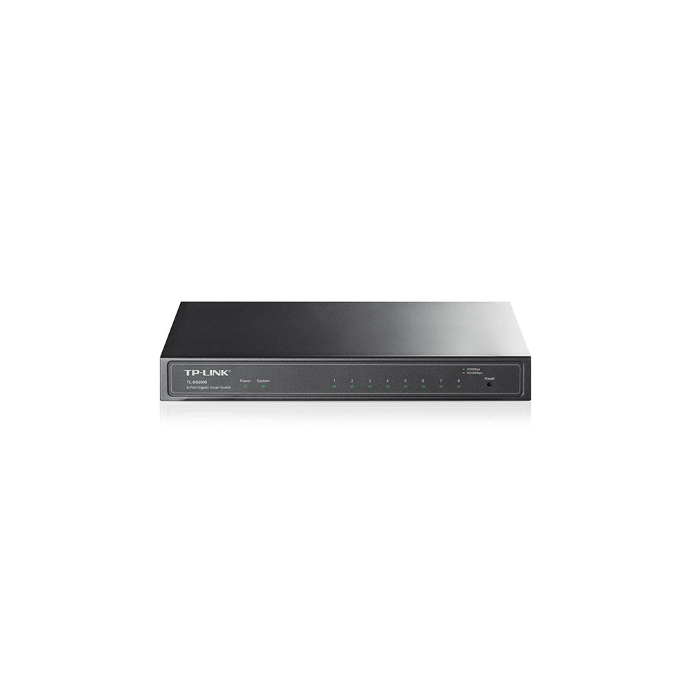 TP-Link TL-SG2008 Gestito L2 Gigabit Ethernet (10/100/1000) Nero