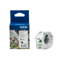 ORIGINAL Brother Etichette Violetto / Bianco CZ-1001 9 mm Rotolo di etichette colorate 9 mm x 5 m, autoadesive