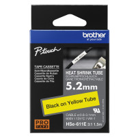ORIGINAL Brother Nastro Nero su giallo HSe-611E