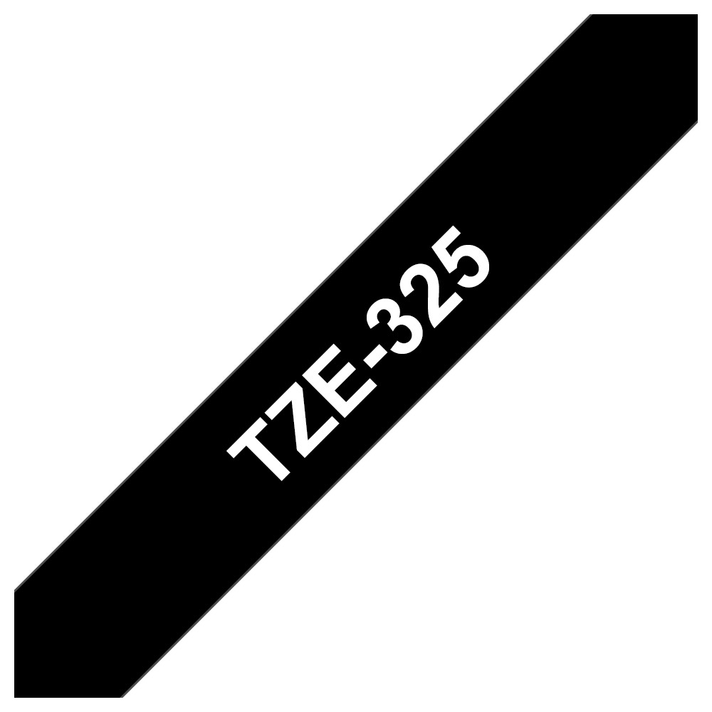ORIGINAL Brother Nastro Bianco su nero TZe-325 TZ-325 9 mm x 8 m, laminato