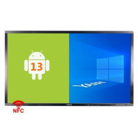 MONITOR INTERATTIVO TOUCH YASHI 75" LY7517 LCD 4K TYPE-C 4GB RAM ANDROID 13, staffa a muro inclusa + Webcam 48mp integrata ^