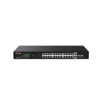 SWITCH IP-COM G1128P-24-250W 24P GIGABIT POE +2P uplink gigabit RJ45 +2P SFP Unmanaged switch rack mounted