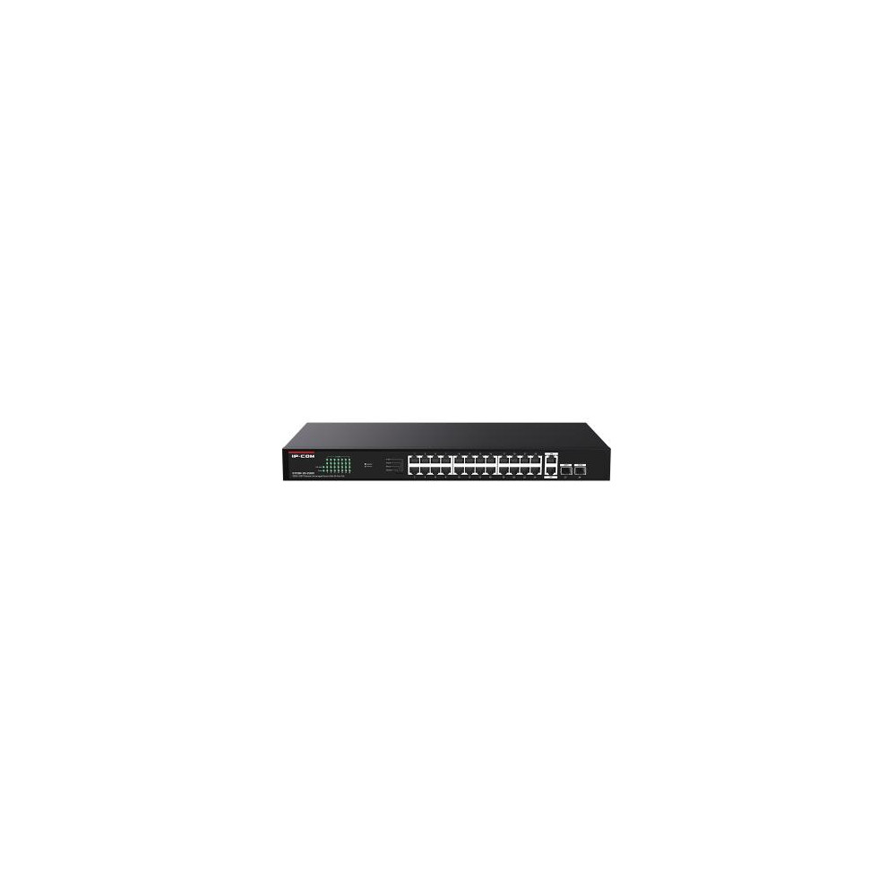SWITCH IP-COM G1128P-24-250W 24P GIGABIT POE +2P uplink gigabit RJ45 +2P SFP Unmanaged switch rack mounted