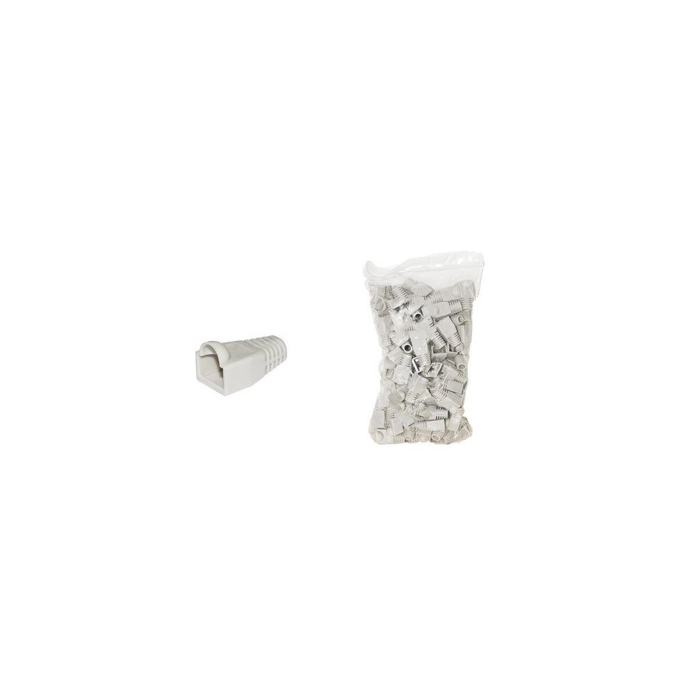 COPRI CONNETTORE PLUG LINK 6mm PER PLUG RJ45 8 POLI CAVO CAT 5E-6 COLORE GRIGIO CONF. DA 100PZ LKPL8GR