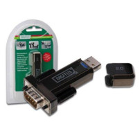 ADATTATORE DIGITUS USB 2.0 "A"/SERIALE RS232 9 PIN MASCHIO - CAVO PROLUNGA CM.80 INCLUSO