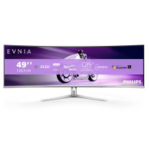Philips Evnia 8000 49M2C8900/00 Monitor PC 124,2 cm (48.9") 5120 x 1440 Pixel Dual QHD QD-OLED Bianco