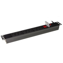 MULTIPRESA 9 PRESE FEMMINA IEC C13 PER ARMADI RACK 19" CON SPINA ITALIANA 16A LK10052IT