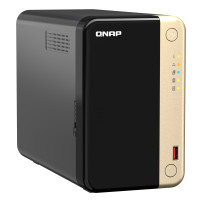 QNAP TS-264 NAS Tower Intel® Celeron® N5095 8 GB 0 TB QNAP QTS Nero, Oro