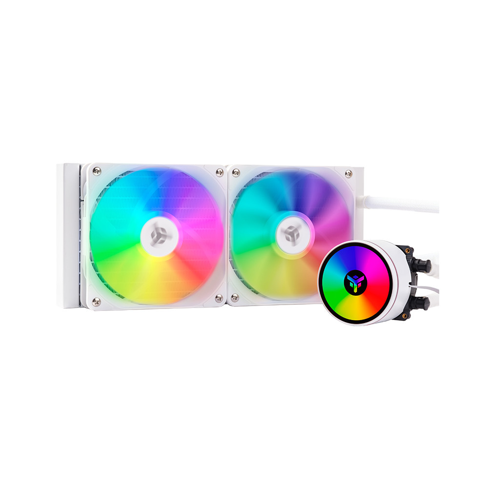 COOLER ITEK "EVOLIQ 240 V2 ARGB WE" 240mm (Raff. a Liquido) ARGB ,PWM,SKT UNIVERSALE - ITLCEVOAW240V2 - WHITE