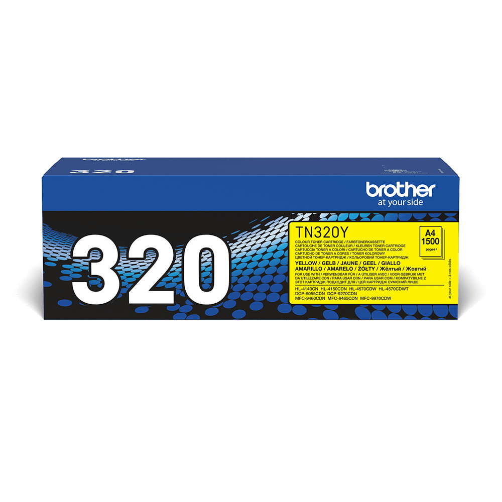TONER BROTHER TN-320Y Giallo 1500PP xDCP-9055CDN DCP-9270CDN MFC-9460CDN MFC-9465CDN MFC-9970CDW HL-4140CN HL-4150CDN HL-4570CDW