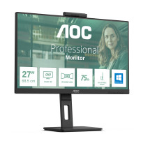 MONITOR AOC LED 27" Wide Q27P3CW IPS 2560x1440 4ms 350cd/mq 20.000.000:1 2x5W MM WEBCAM PIVOT Reg.H 2HDMI DP USB-C Docking
