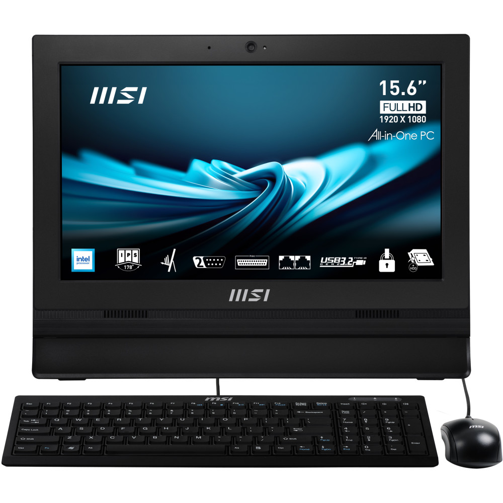 ALL IN ONE MSI PRO AP162T ADL-005IT 15,6" TOUCH Intel Processor N100 4GB SSD128GB W11P Nero