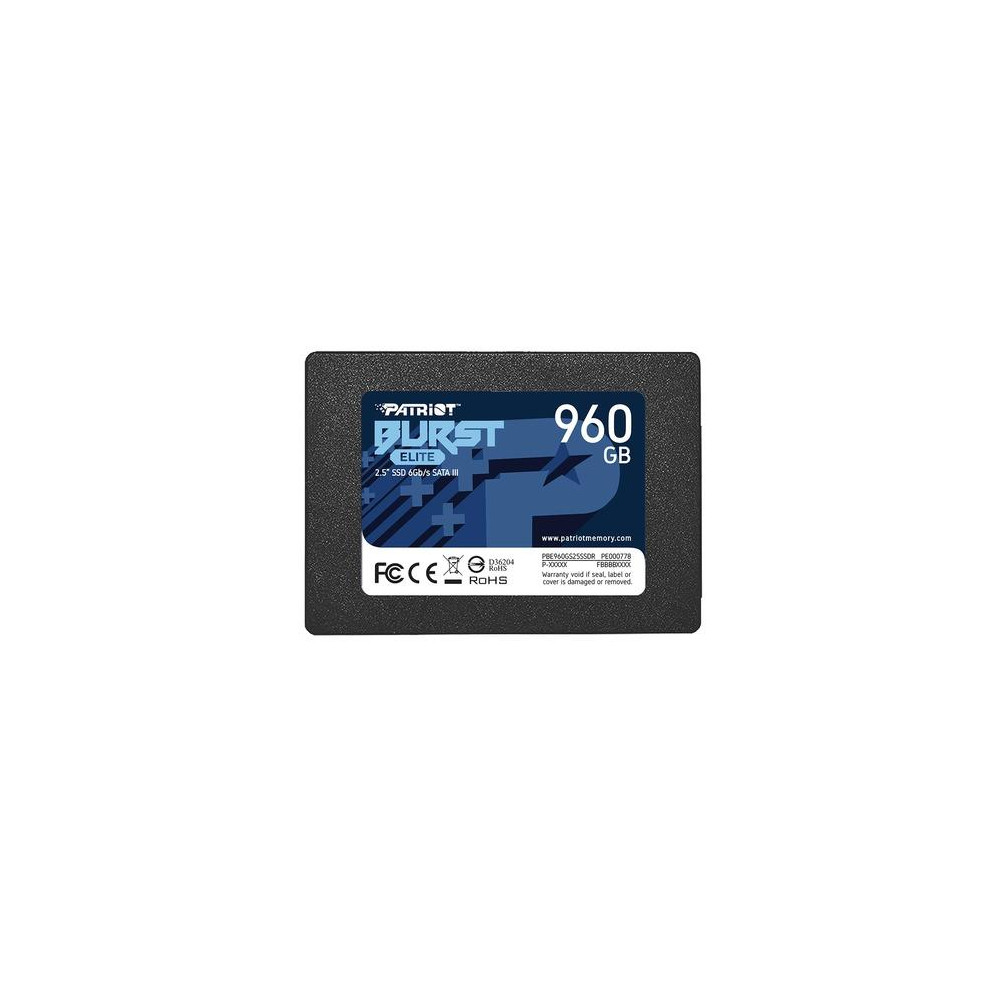 SSD PATRIOT 960GB BURST ELITE 2.5" SATA3 READ:450MB/WRITE:320 MB/S - PBE960GS25SSDR