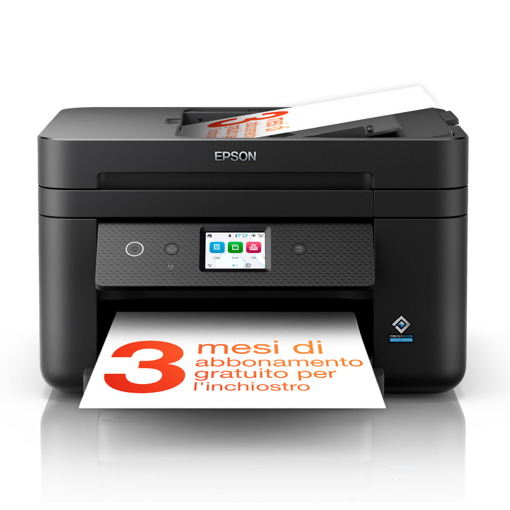 MULTIFUNZIONE EPSON Workforce WF-2960DWF A4 4INK 33/20PPM 150FF DUPLEX LCD FAX ADF LAN WiFi USB2.0 Epson Connect