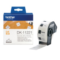 ETICHETTE BROTHER DK-11221 CONF.1000PZ ADESIVE 23x23mm Nero/Bianco X QL-500 QL-550 QL-1050 QL-1050N