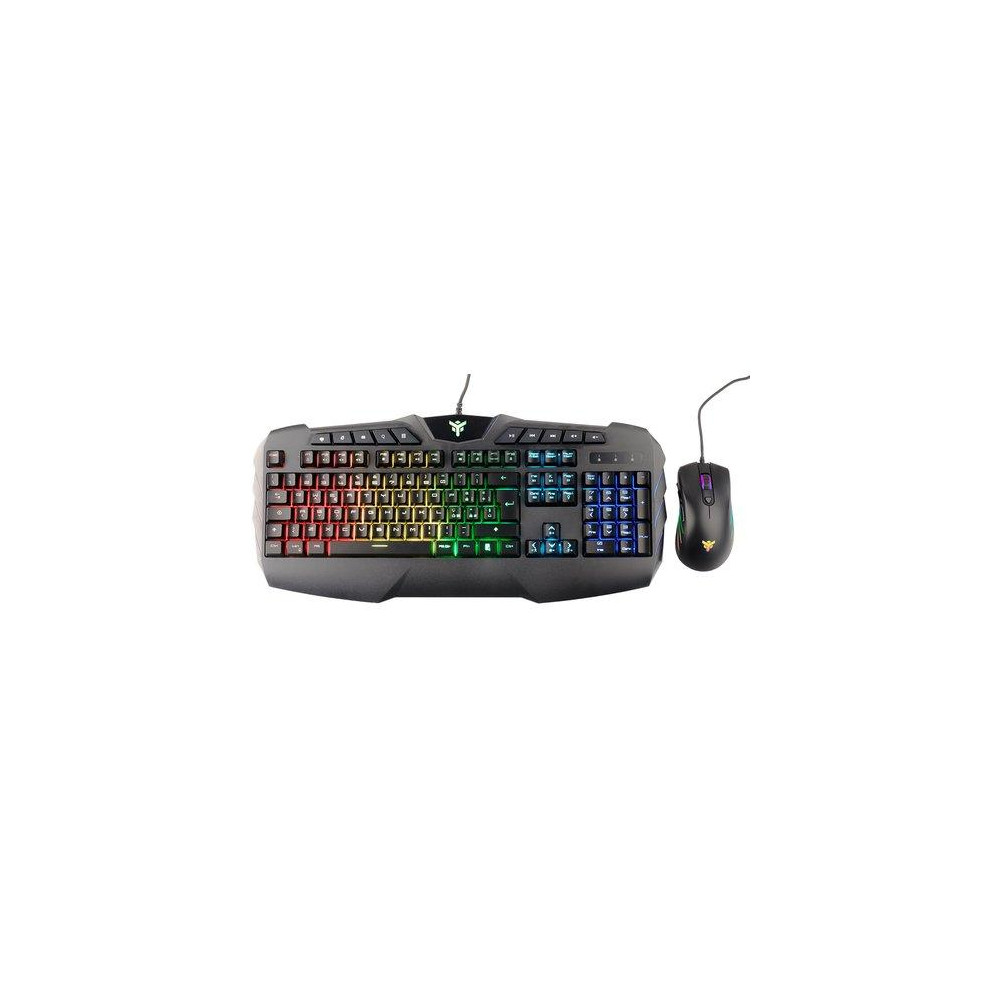 KIT TASTIERA+MOUSE ITEK "T20" MEMBRANA, RGB, MULTIMEDIALE, SW, USB - ITKMGMMT20