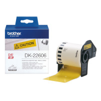 NASTRO BROTHER DK-22606 ADESIVO Nero/Giallo 62mm x 15.24m X QL-500 QL-550 QL-560VP