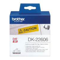 NASTRO BROTHER DK-22606 ADESIVO Nero/Giallo 62mm x 15.24m X QL-500 QL-550 QL-560VP