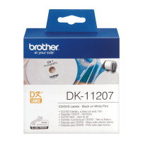 NASTRO BROTHER DK-11207 ADESIVO in PELLICOLA 100 ETICHETTE CD/DVD diam. 58mm