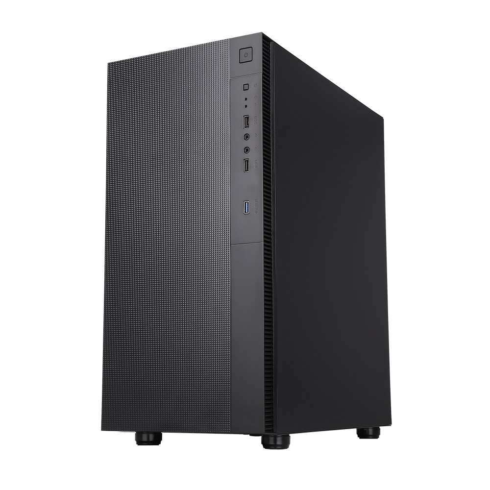 CASE ITEK SILENT M.TOWER "SYLENT 03",FRONT 1*USB3 + 2*USB2 + AUDIO - BK -ITGCSY03N
