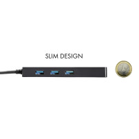 i-tec USB-C Slim HUB 3-Port mit Gigabit Ethernet Adapter