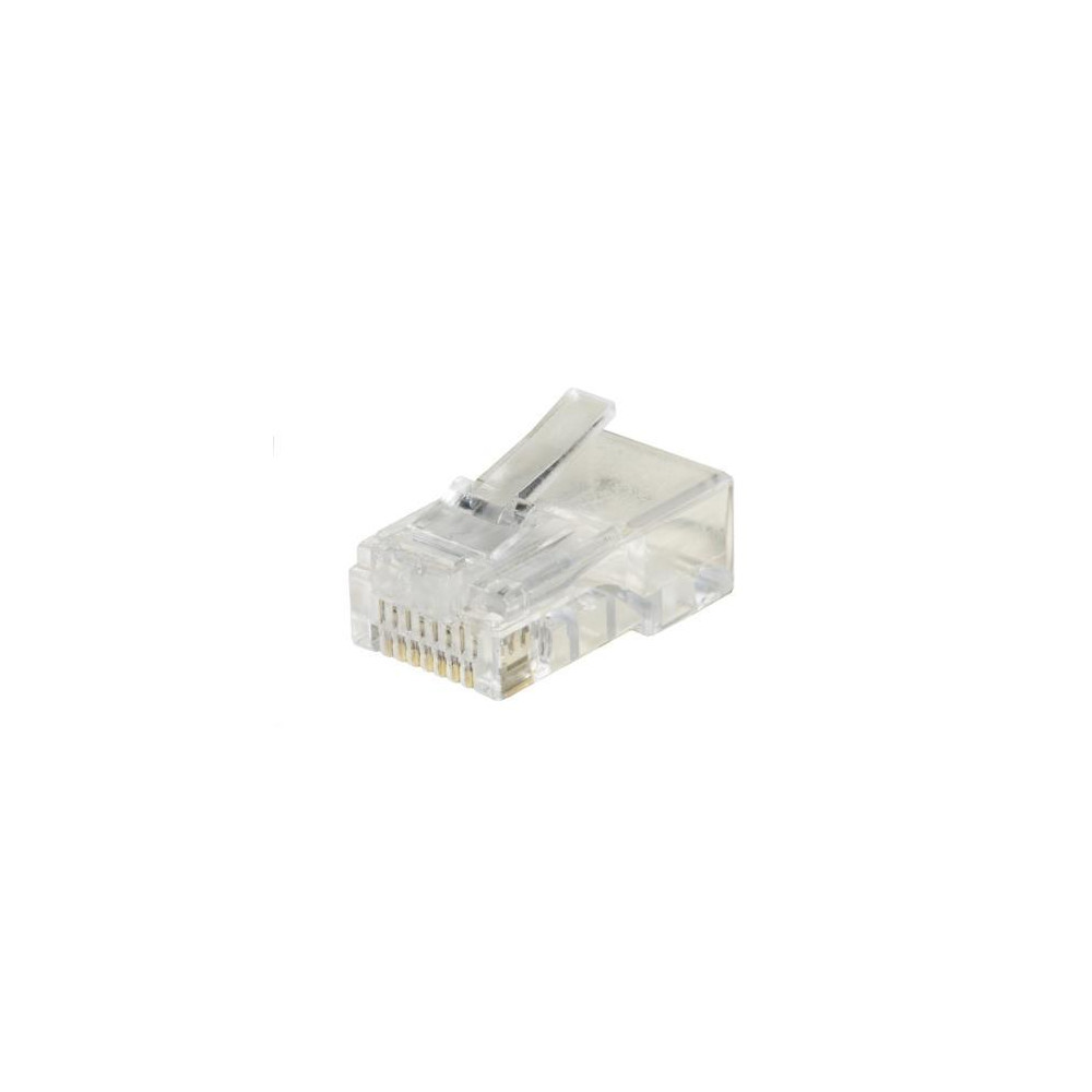 CONFEZIONE 100 CONNETTORI 8 POLI CAT 6 UTP NON SCHERMATO RJ45 PER CAVO SOLIDO LKPL86R