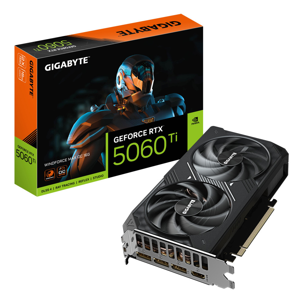 VGA Gigabyte GeForce® RTX 5060 TI 16GB Windforce Max OC