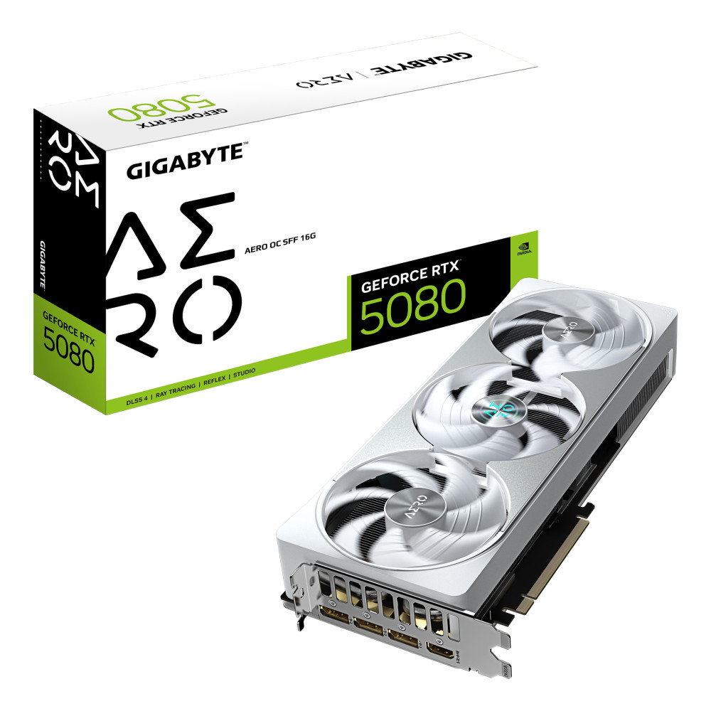 VGA Gigabyte GeForce® RTX 5080 16GB AERO OC SFF VGA Gigabyte GeForce® RTX 5080 16GB AERO OC SFF