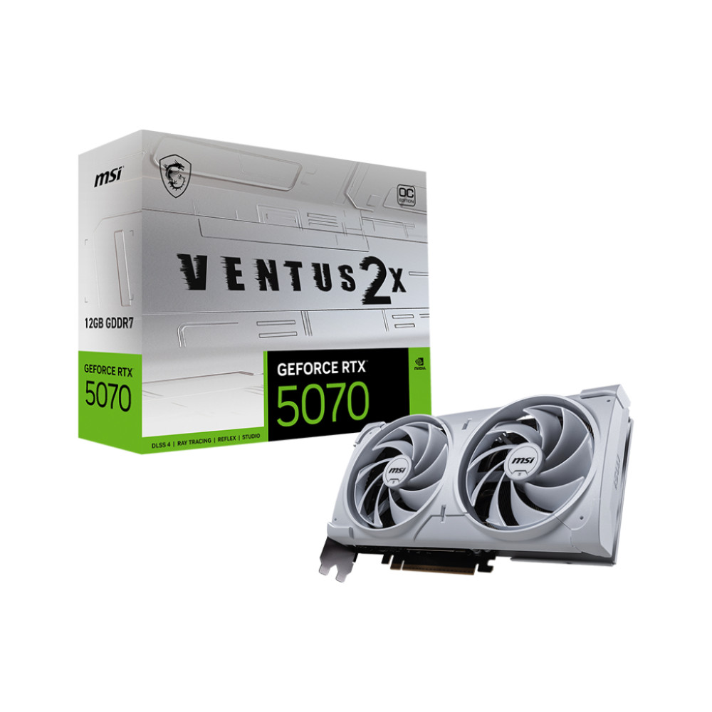 VGA MSI GeForce® RTX 5070 12GB VENTUS 2X OC WHITE
