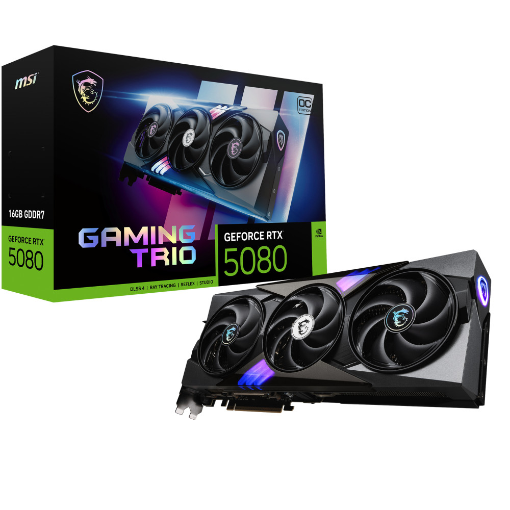 VGA MSI GeForce® RTX 5080 16GB GAMING TRIO OC