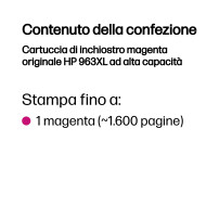 ORIGINAL HP Cartuccia d'inchiostro magenta 3JA28AE 963 XL ~1600 Seiten