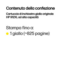 ORIGINAL HP Cartuccia d'inchiostro giallo 3YL83AE 912 XL ~825 Seiten