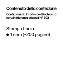 ORIGINAL HP Multipack nero / differenti colori 3YM92AE 303 ~365 Seiten