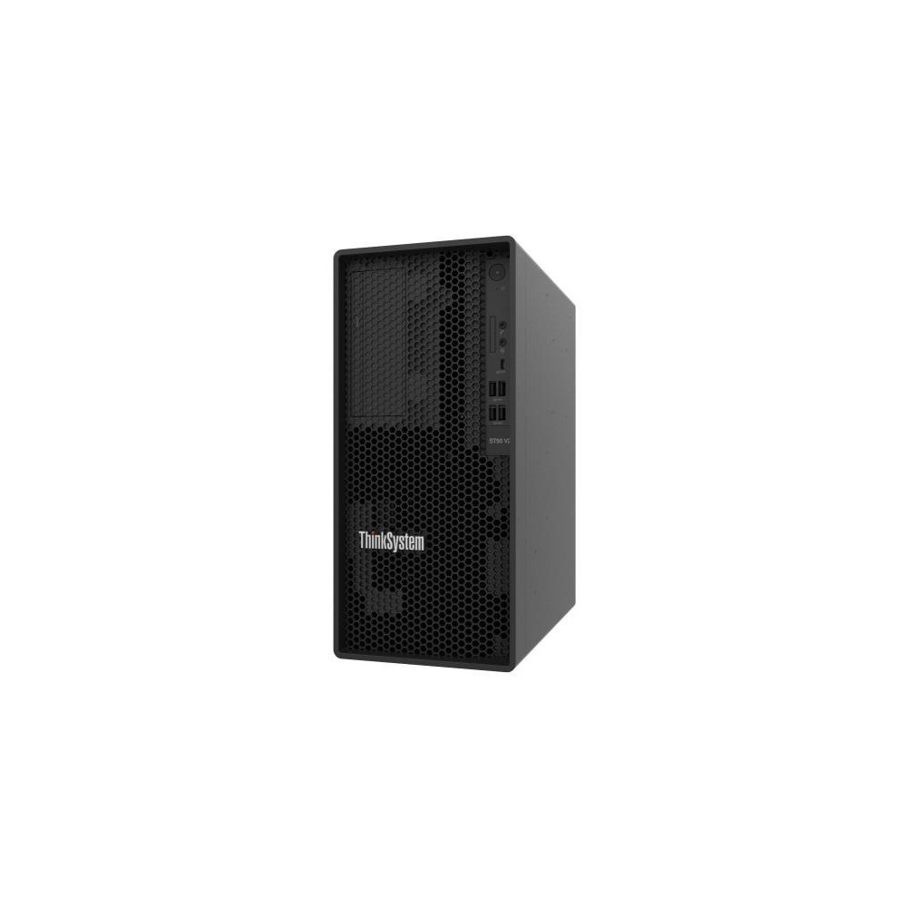 ThinkSystem ST50 V2 Xeon E-2324G (4C 3.1GHz 8MB Cache/65W), SW RAID, 2x960GB Micron 5400 Pro SSD, 1x16GB, 500W 94% EFF.,No DVD
