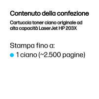 ORIGINAL HP toner ciano CF541X 203X ~2500 Seiten