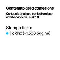 ORIGINAL HP Cartuccia d'inchiostro ciano CN046AE 951 XL ~1500 Seiten 24ml