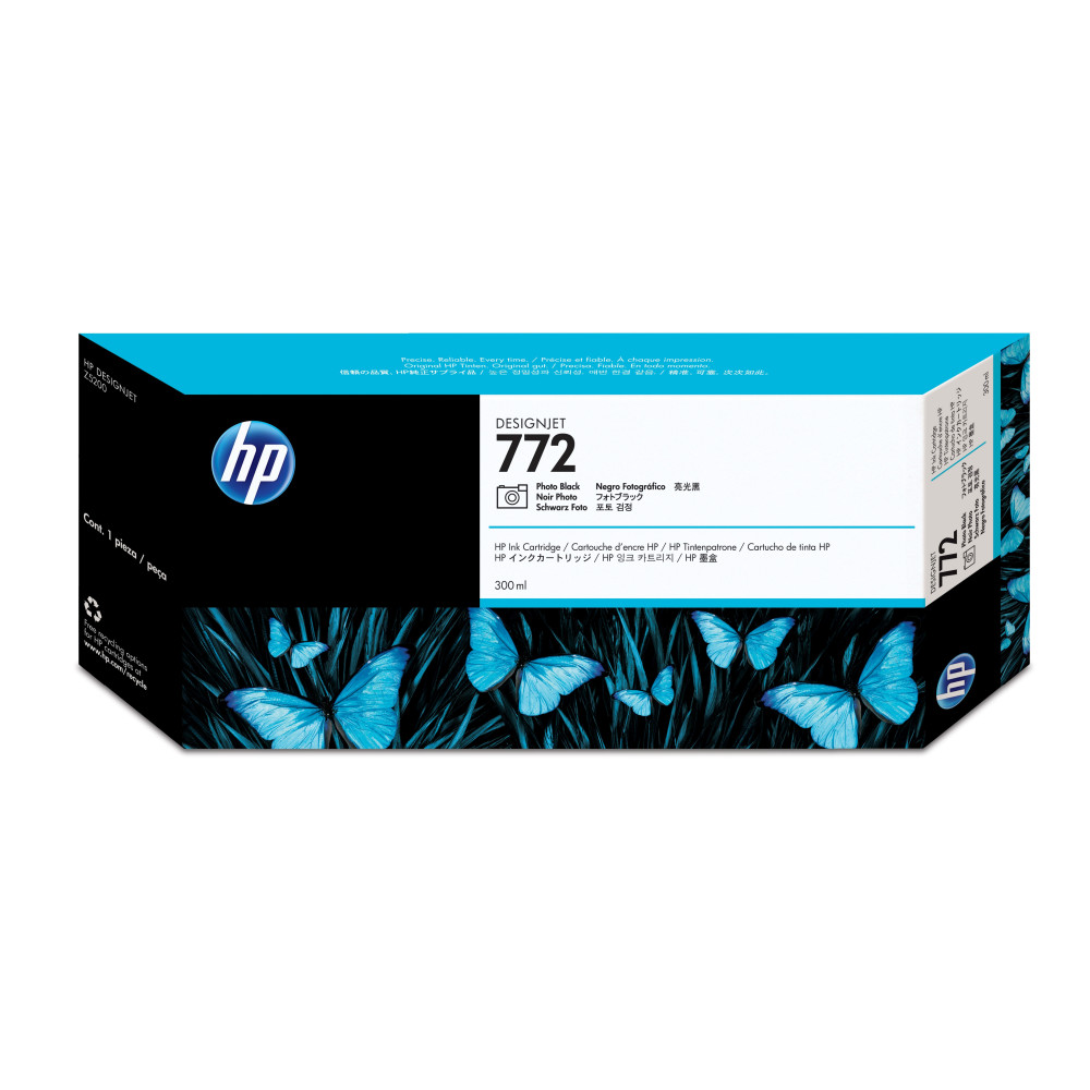 ORIGINAL HP Cartuccia d'inchiostro Nero (Foto) CN633A 772 300ml inchiostro HP Vivera pigmentato