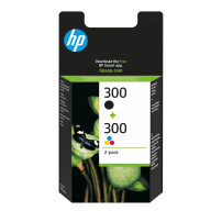 ORIGINAL HP Multipack nero / differenti colori CN637EE 300 ~365 Seiten 2 cartucce d' inchiostro HP 300: CC640EE + CC643EE